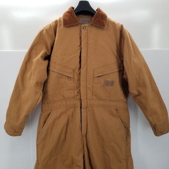 Schmidt 40-42 Overalls Coveralls Insulated Brown Medium short - Picture 3 of 15